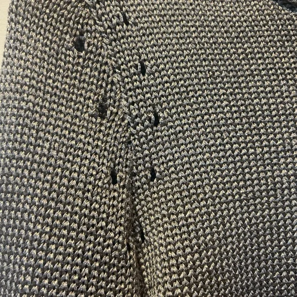 Banana Republic Metallic Silver Knit Sweater with Peekaboo Detail Medium - Picture 4 of 5